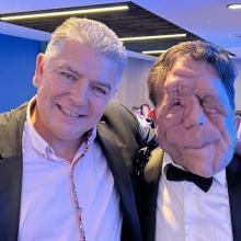 Lancashire Magician Darren Brand entertain Adam Pearson